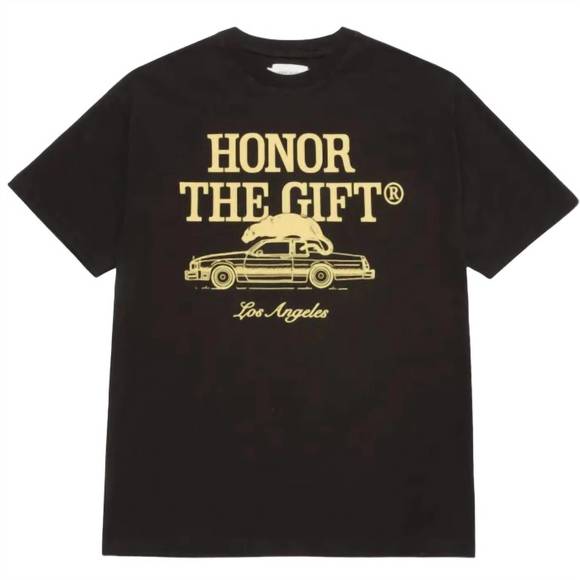 NEW HONOR THE GIFT htg pack short sleeve t shirt in black/gold - Picture 4 of 5